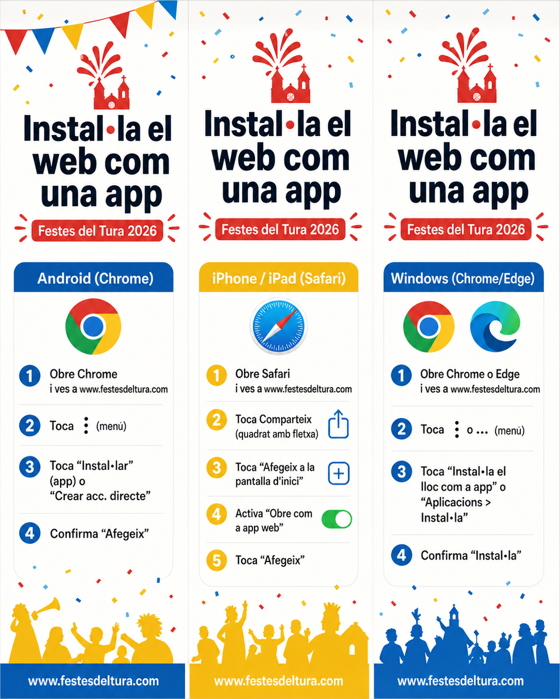 Instruccions per instal·lar la web com una aplicació